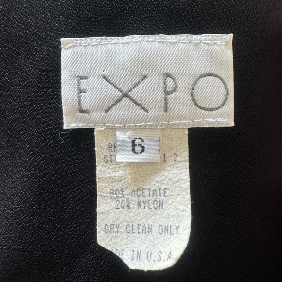 Vintage 80s Black Avant Garde Wide Leg Long Sleeve Jumpsuit M - Picture 2 of 11